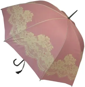 Blooming Brollies Damen Stock-Regenschirm Pink Vintage lace BCSVP