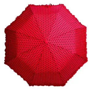 Blooming Brollies Damenklappschirm Polka with Frills and Sparkles BCFPOLRD