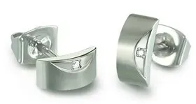 Boccia Titanium Elegante Titanohrringe mit Diamanten 05007-02