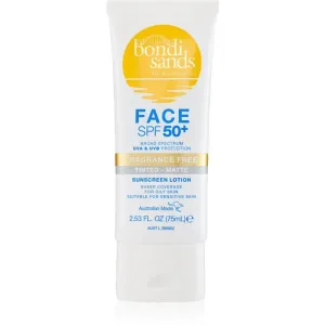 Bondi Sands SPF 50+ Face Fragrance Free schützende Tönungscreme für das Gesicht für mattes Aussehen SPF 50+ 75 ml