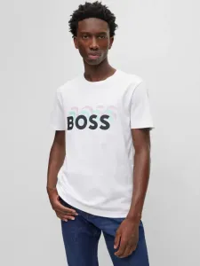 Weiße T-Shirts Boss