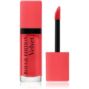 Bourjois Rouge Edition Velvet flüssiger Lippenstift mit Matt-Effekt Farbton 04 Peach Club 7.7 ml