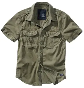 Brandit Vintage Herrenhemd mit 1/2-Kurzarm, oliv #444261