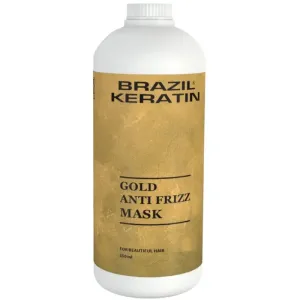 Brazil Keratin Gold Anti Frizz Mask regenerierende Maske mit Keratin für beschädigtes Haar 550 ml