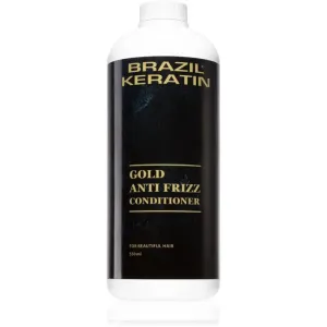 Brazil Keratin Gold Anti Frizz Conditioner regenerierender Conditioner für unnachgiebige und strapaziertes Haar 550 ml