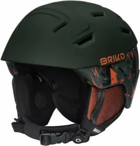 Briko Storm X Matt Timber Green/Cutty Sark Green/Pomegranate Orange M/L Ski Helm