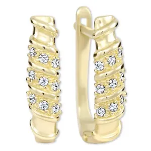 Brilio Damen goldene Ohrringe mit Kristallen 239 001 00980