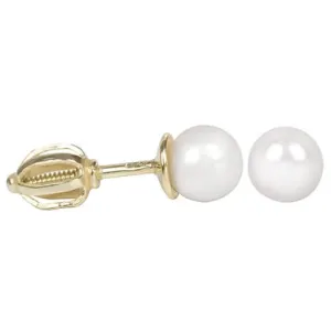 Brilio Goldene Damenohrringe mit einer Perle 235 001 00403