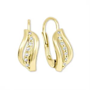 Brilio Goldene Ohrringe mit Kristallen 239 001 00688