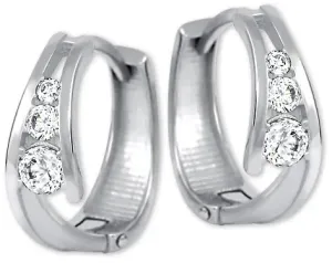 Brilio Goldene Ohrringe Ringe mit Kristallen 239 001 00800 07