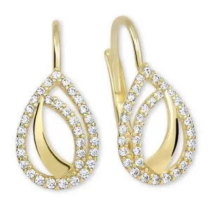 Brilio Modische Ohrringe aus Gelbgold mit Kristallen 745 239 001 00828 0000000