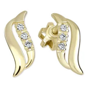 Brilio Zarte Ohrringe aus Gelbgold mit Kristallen 239 001 00519