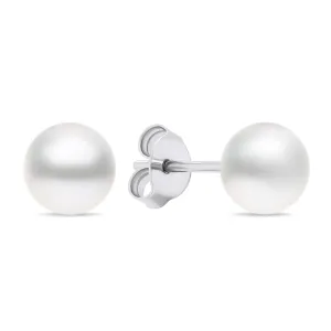 Brilio Silver Bezaubernde Silberohrstecker mit echten Perlen EA585/6/7/8W 0,8cm