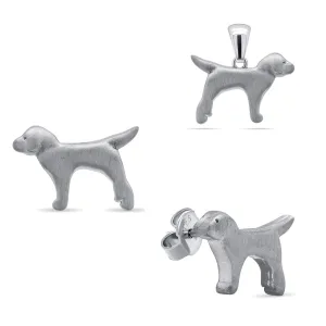 Brilio Silver Design Silber Schmuckset Hund SET210W (Anhänger, Ohrringe)
