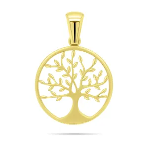 Brilio Silver Ein beliebter vergoldeter Anhänger Baum des Lebens PT57Y