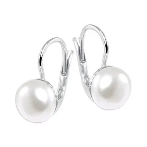 Brilio Silver Elegante Silberohrringe mit synthetischer Perle 438 001 01235 0400000