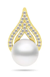 Brilio Silver Eleganter Perlenanhänger aus vergoldetem Silber PT93Y