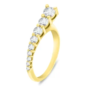 Brilio Silver Eleganter vergoldeter Ring mit Zirkonen RI119Y 50 mm