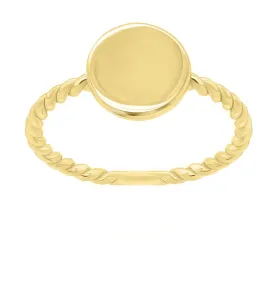 Brilio Silver Minimalistischer goldener Ring GR106Y 50 mm