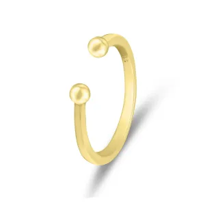 Brilio Silver Minimalistischer offener Ring vergoldet RI104Y 50 mm