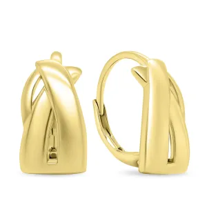 Brilio Silver Modische vergoldete hängende Ohrringe EA534Y