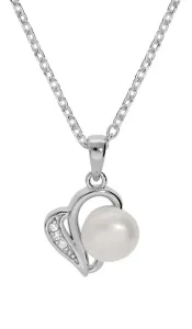 Brilio Silver RomanticRomantische Silberkette mit echter Perle SPD0721A (Halskette, Anhänger)