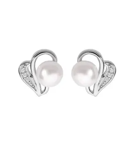 Brilio Silver RomanticRomantische Silberohrringe mit echten Perlen SE05928A