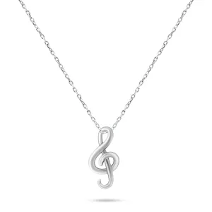 Brilio Silver Schicke Silberkette Violinschlüssel NCL67W (Halskette, Anhänger)