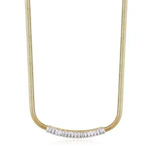 Brosway Anmutige vergoldete Halskette mit klaren Zirkonias Desideri BEIN017