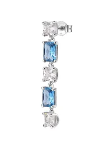 Brosway Silberner baumelnder einzelner Ohrring Fancy Freedom Blue FFB17