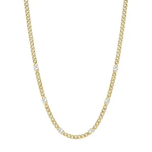 Brosway Vergoldete Halskette mit Kristallen BYM84