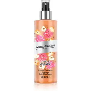 Bruno Banani Sweet Fantasy Rose & Popcorn parfümiertes Bodyspray Für Körper und Haar für Damen 250 ml