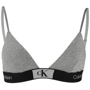 Calvin Klein ´96 COTTON-UNLINED TRIANGLE Sport BH, grau, größe XS