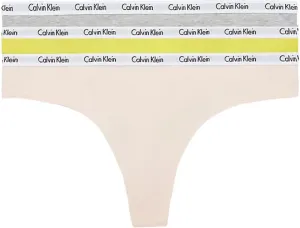 Calvin Klein 3 PACK - Damen Tanga PLUS SIZE QD3800E-13X XXL
