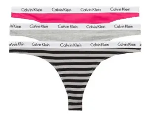 Calvin Klein 3 PACK - Damen Tanga PLUS SIZE QD3800E-658 3XL