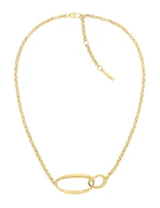 Calvin Klein Bezaubernde vergoldete Halskette Sculptural 35000354