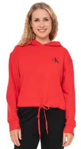 Calvin Klein L/S HOODIE Damen Kapuzenpullover, rot, größe M