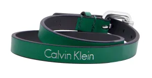 Calvin Klein Doppeltes grünes Lederarmband KJ5NGB79010 38 cm - S