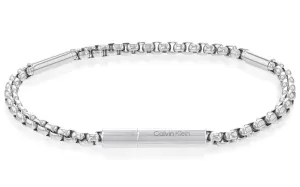Calvin Klein Elegantes Herrenarmband aus Stahl Cylinder Links 35000574