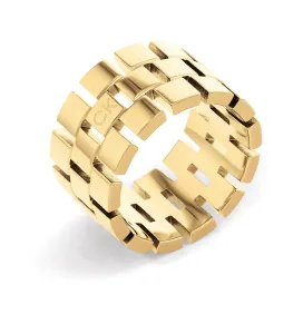 Calvin Klein Luxuriöser vergoldeter Ring Geometric 35000325 52 mm