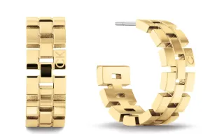 Calvin Klein Markante vergoldete runde Stahlohrringe Geometric 35000250