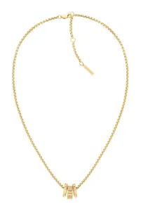 Calvin Klein Moderne Halskette aus vergoldetem Stahl mit Kristallen 35000365