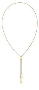 Calvin Klein Moderne vergoldete Halskette mit Schiebeverschluss Sculptured Drops 35000087