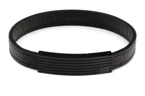 Calvin Klein Modernes Herrenarmband aus schwarzem Leder 35000270