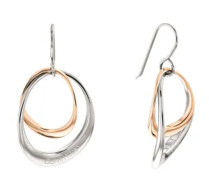 Calvin Klein Originale zweifarbige Ohrringe aus Stahl Timeless 35000003