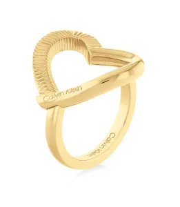 Calvin Klein Romantischer vergoldeter Ring Herz 35000438 56 mm