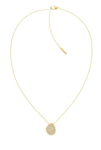Calvin Klein Schicke vergoldete Halskette mit Kristallen Fascinate 35000224