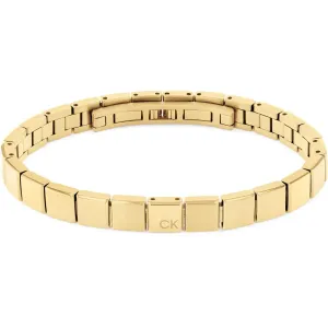 Calvin Klein Stilvolles vergoldetes Armband für Männer Architectural 35000489