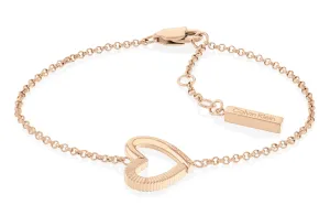 Calvin Klein Zartes Bronzearmband mit Herz Minimalist Hearts 35000389