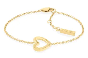 Calvin Klein Zartes vergoldetes Armband mit Herz Minimalist Hearts 35000388